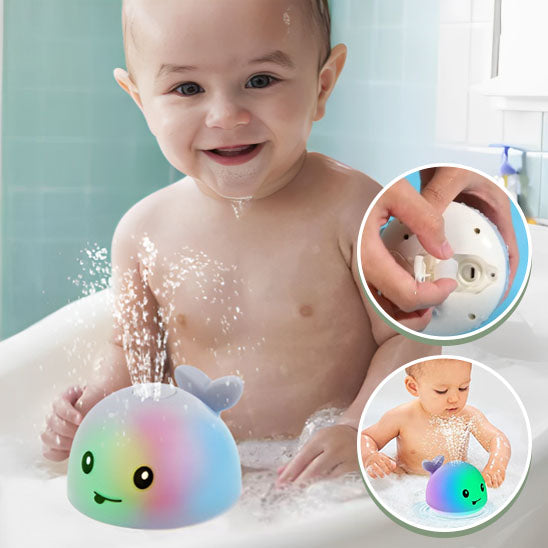 Jouet de bain lumineux pour bébé-Baleine lumineuse