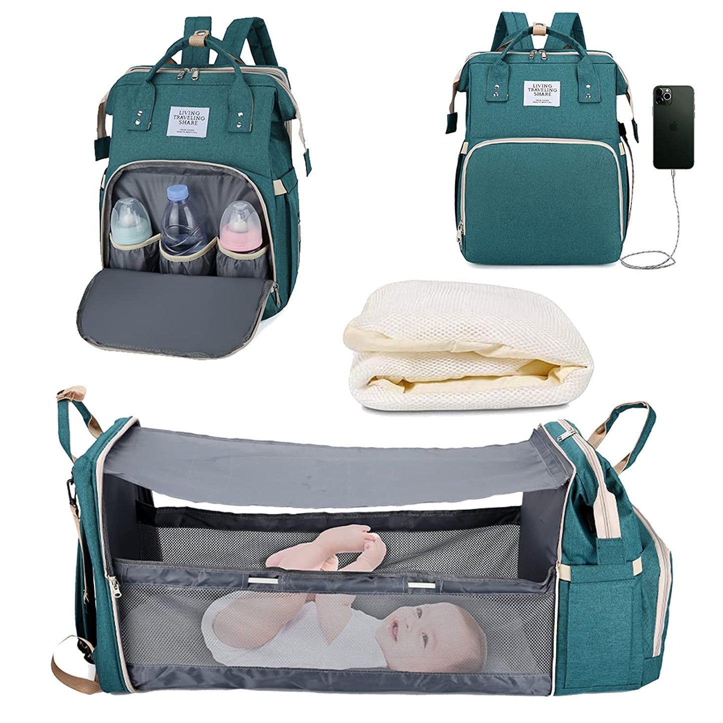 Sac à langer portatif | Berceau de voyage BabyNappy™ - Bébé Simplicité